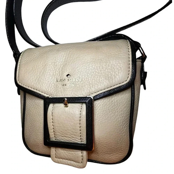 Kate Spade Vintage Embossed Signature Stud Long Adjustable Crossbody Strap-Cream - Picture 5 of 15